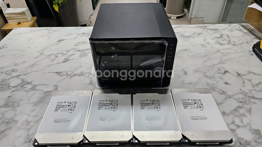 시놀로지 DS916+ NAS 8GB 64TB 풀박스--0