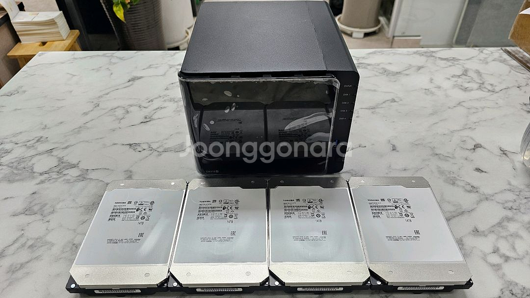 시놀로지 DS916+ NAS 8GB 56TB 풀박스--0
