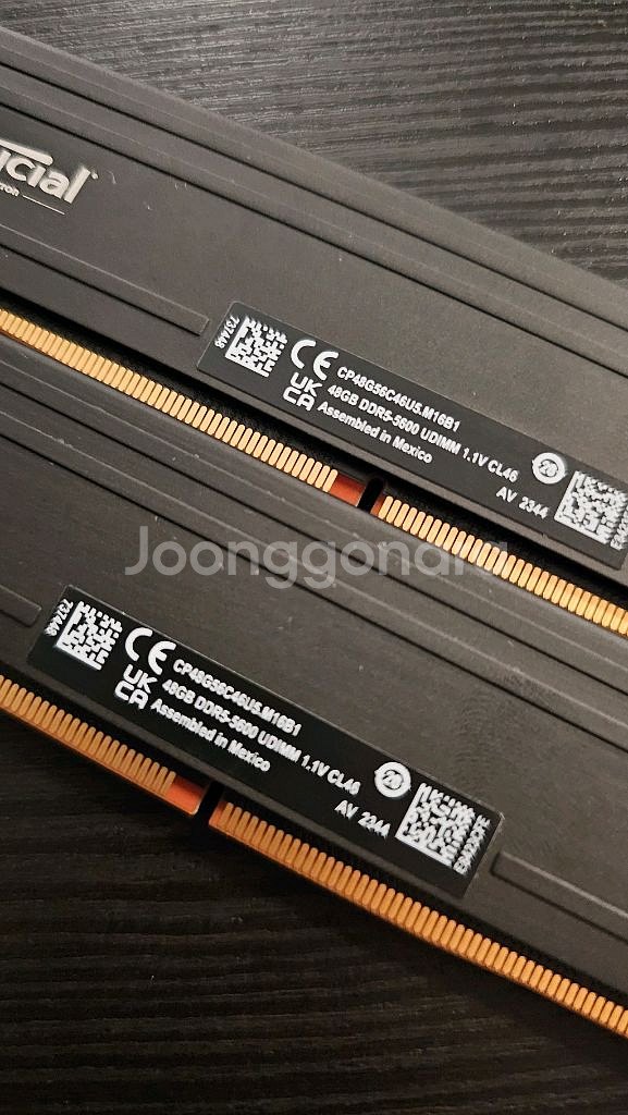 마이크론 크루셜 프로 DDR5 96GB(48GBx2)--1