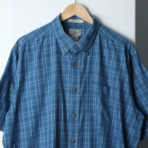 (XL) 브랜드빈티지 반팔셔츠 남방 엘엘빈 체크