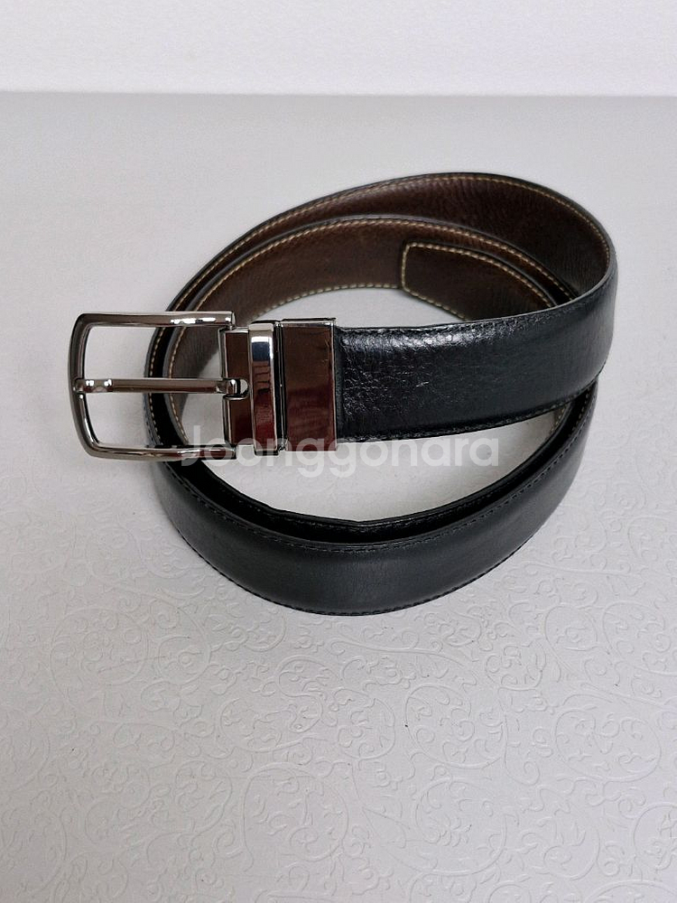 KIRKLAND 시그니처 양면 가죽벨트 정품--0