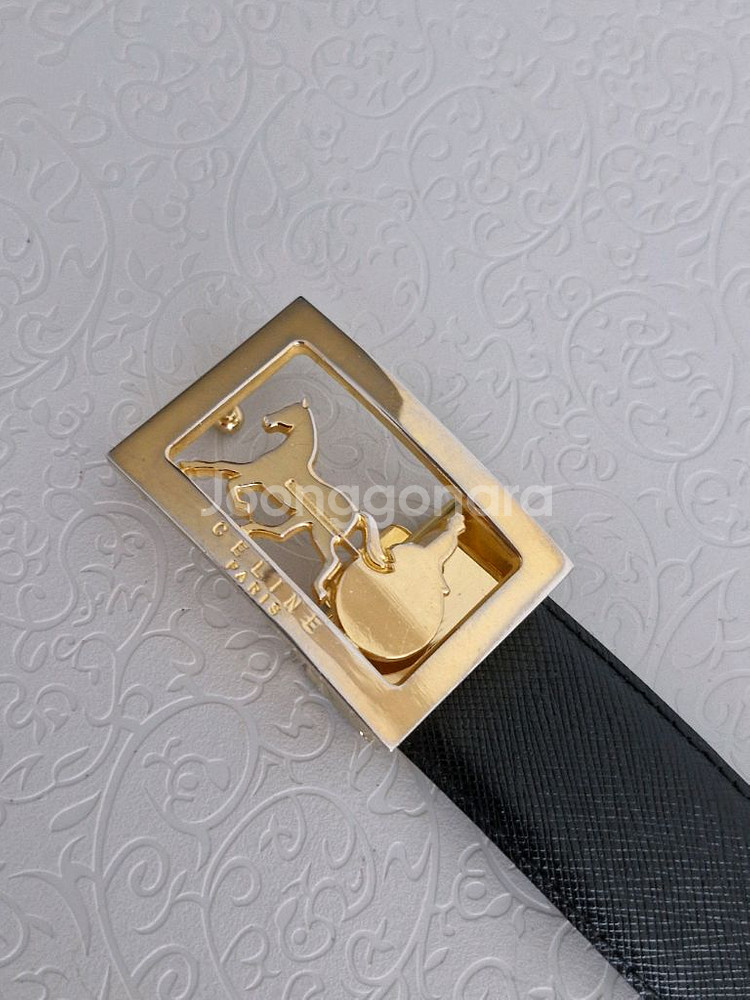 명품) CELINE 금장 벨트 남녀공용 정품--1