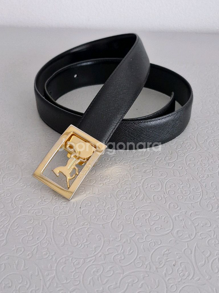 명품) CELINE 금장 벨트 남녀공용 정품--4