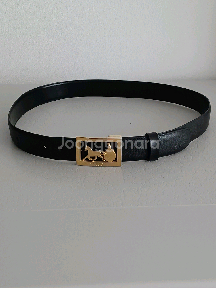명품) CELINE 금장 벨트 남녀공용 정품--8