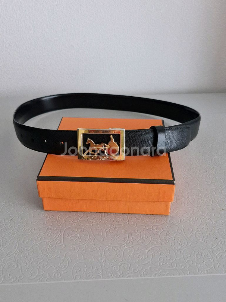 명품) CELINE 금장 벨트 남녀공용 정품--9