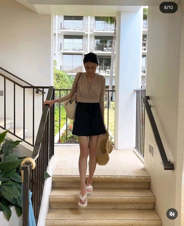 유메르 쉘 롱 슬리브 스윔수트--6