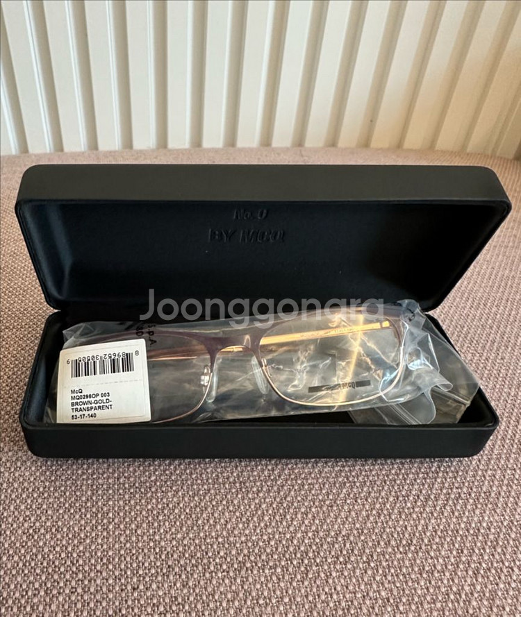 알렉산더 맥퀸 안경테 브라운/골드 새상품 풀세트--2