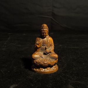 [골동품/불상] 황양목 목조 관세음보살 좌상