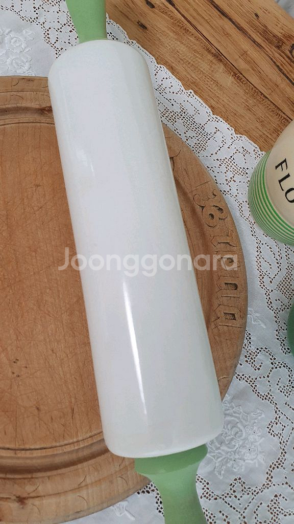 빈티지 포세린 롤링핀--4