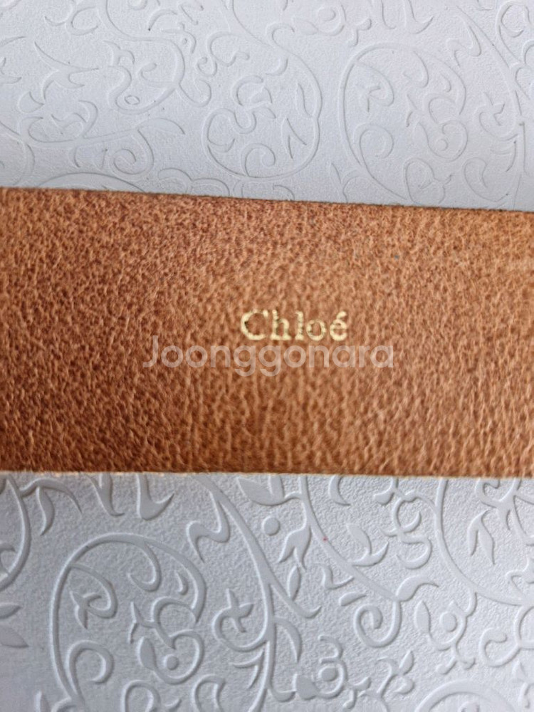 명품 ) Chloe 금장 이태리 여성가죽벨트 정품입니다--4