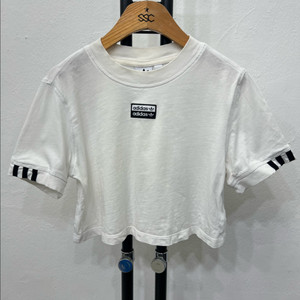 정품) 아디다스 여성 크롭 반팔티 XS