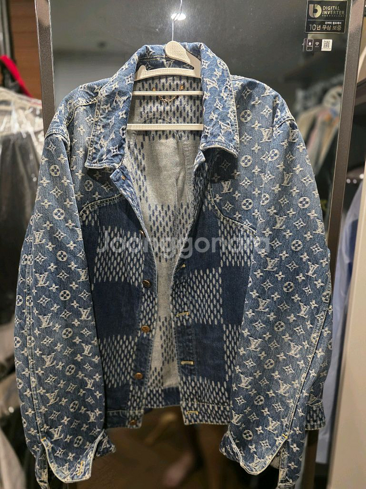 루이비통x니고 한정판 데님 청자켓 56사이즈--0