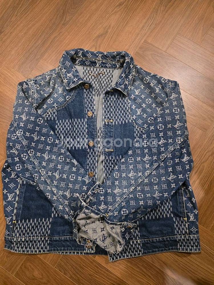 루이비통x니고 한정판 데님 청자켓 56사이즈--2