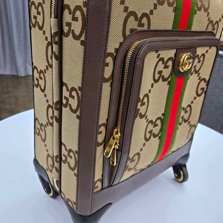 구찌 GG 점보 자카드 마몬트 캐리어 트롤리--6