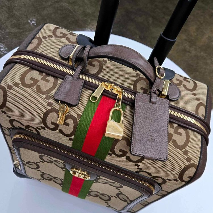 구찌 GG 점보 자카드 마몬트 캐리어 트롤리--8