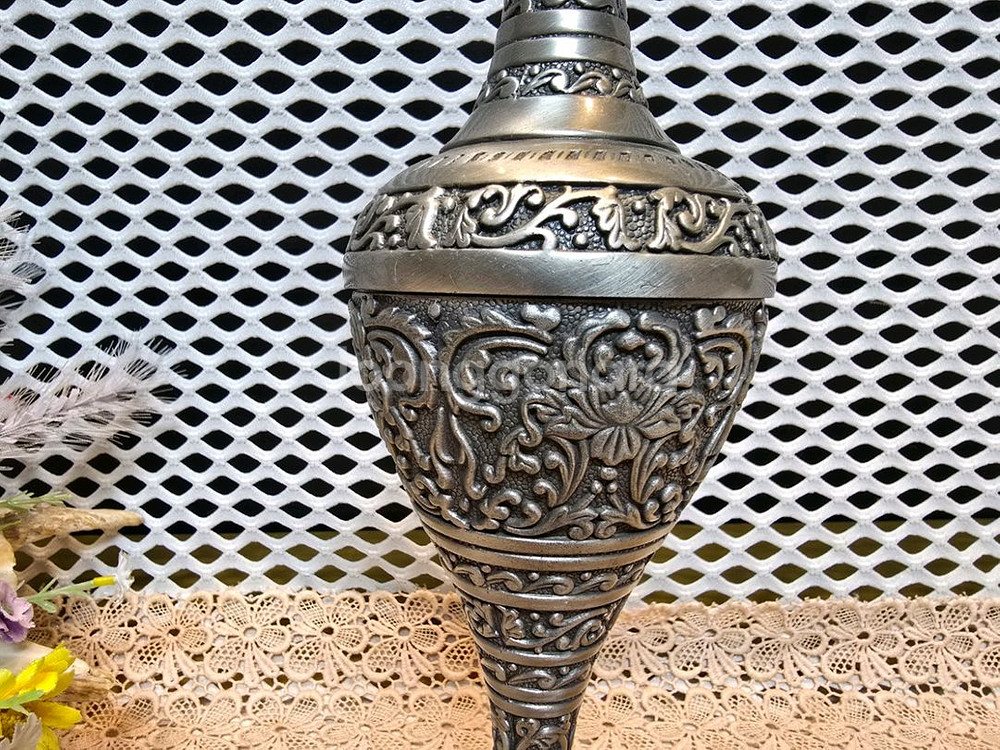 파리 앤틱샾 주석화병.--3