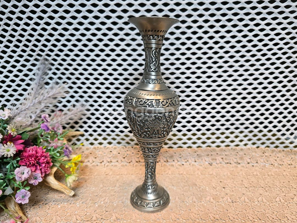 파리 앤틱샾 주석화병.--0