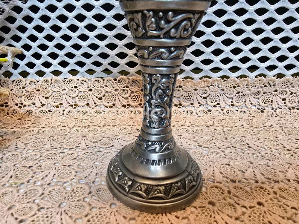 파리 앤틱샾 주석화병.--4