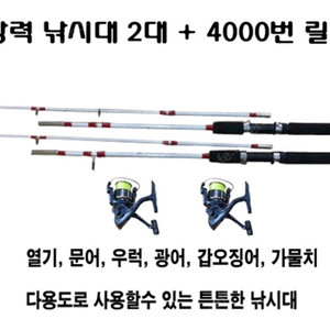 문어ㆍ우럭 전용대 2대와 릴 2개