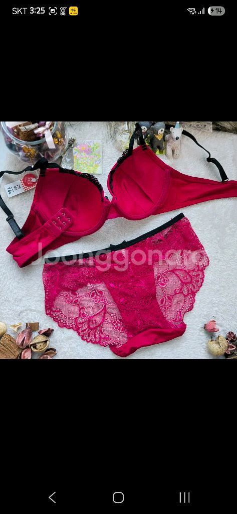 브라팬티세트 75B 4세트 묶음 판매 여성속옷세트--4