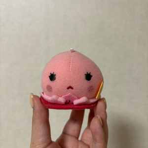 일본 빈티지 복숭아떡 키링 인형