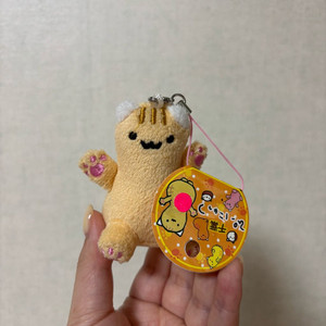 일본 빈티지 땅콩고양이 키링 인형