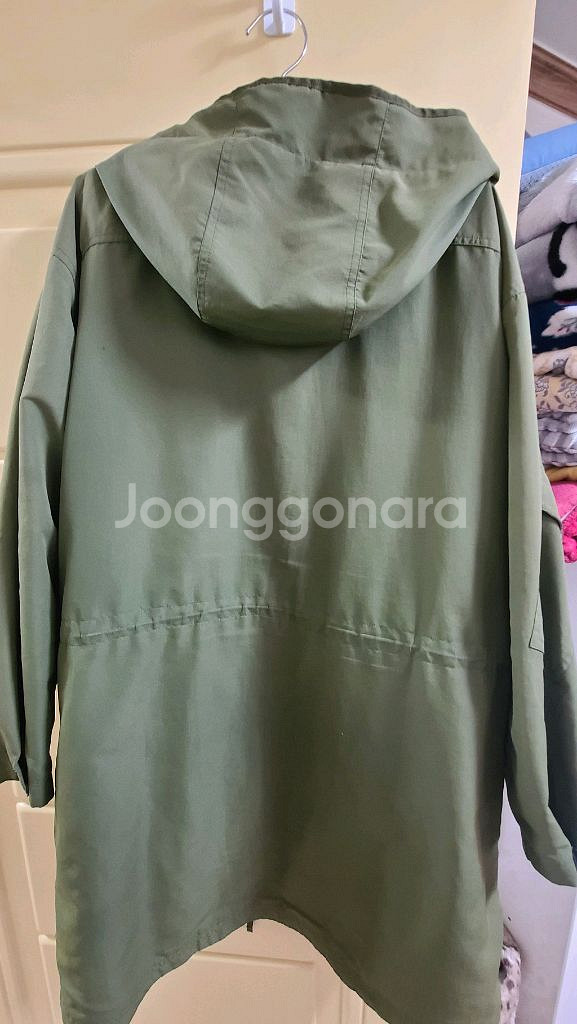 아디다스 카키색 후드 야상--5