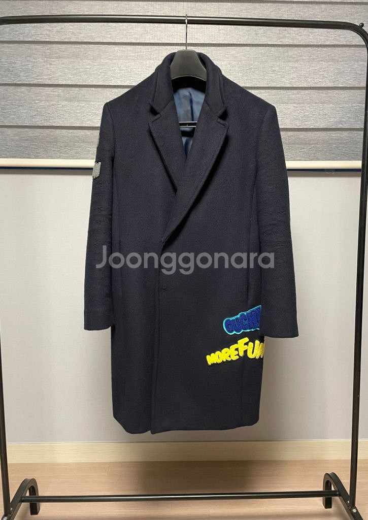 네이비 더블코트 95-100사이즈 팝니다--1
