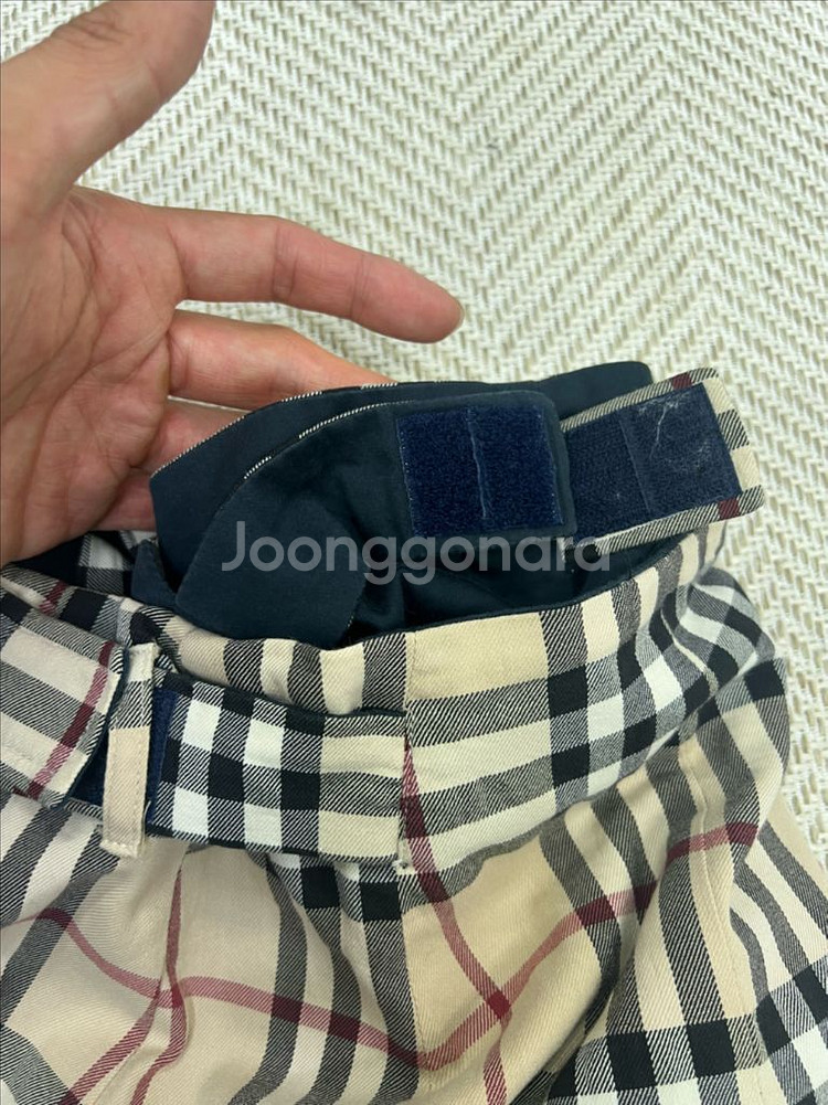 정품) 버버리 노바체크 랩스커트 10--6