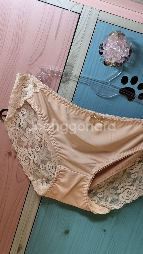 베이지 레이스 노라인팬티 105XL--3
