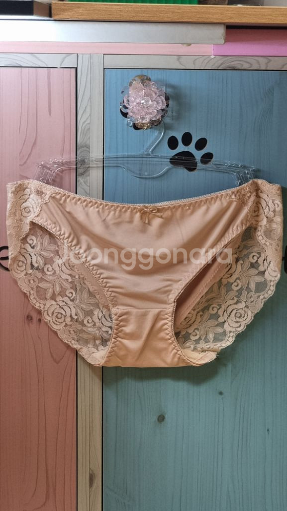 베이지 레이스 노라인팬티 105XL--4
