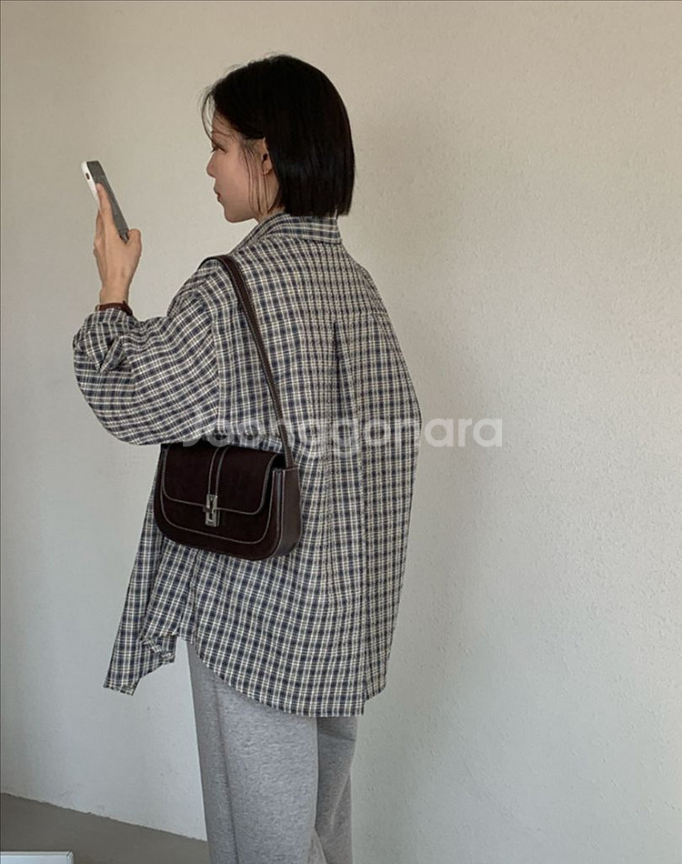 커든시어서커 오버핏 셔츠--1