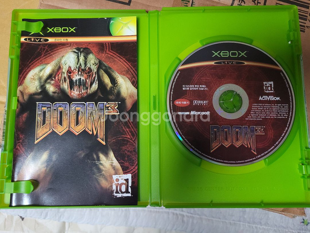 xbox 구엑박 doom3 둠3 정발판 팝니다--0