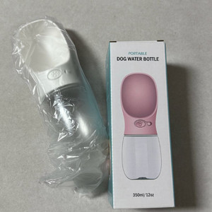 강아지 휴대용 산책 물통 물그릇 미사용 새상품