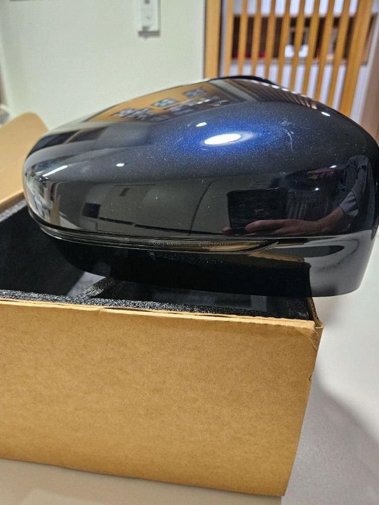 BMW 순정 카본블랙 사이드미러 커버+무빙 사이드리피터--1