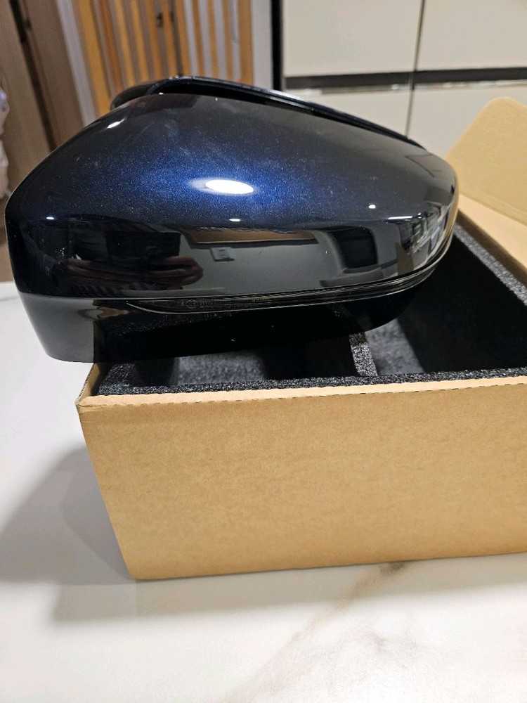 BMW 순정 카본블랙 사이드미러 커버+무빙 사이드리피터--2