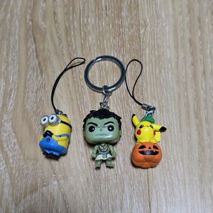 미니언즈 헐크 피키츄 열쇠고리(일괄)