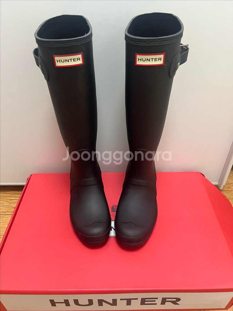 헌터 레인부츠 톨 블랙 240 팝니다--0