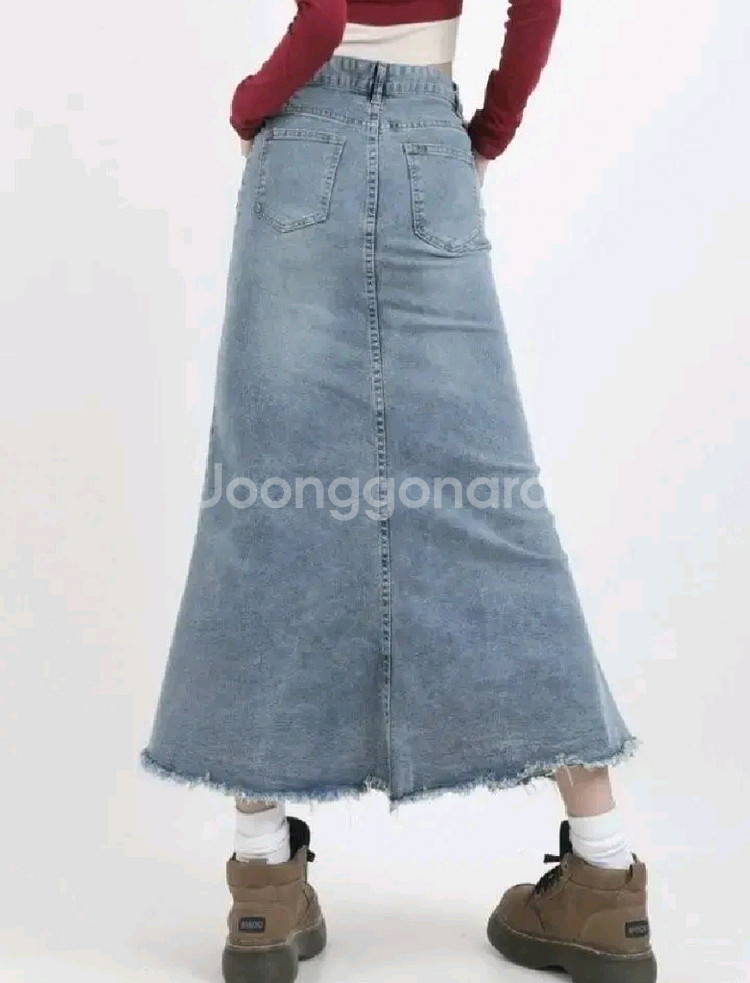 롱 청치마 데님 치마 새제품 M L사이즈--5