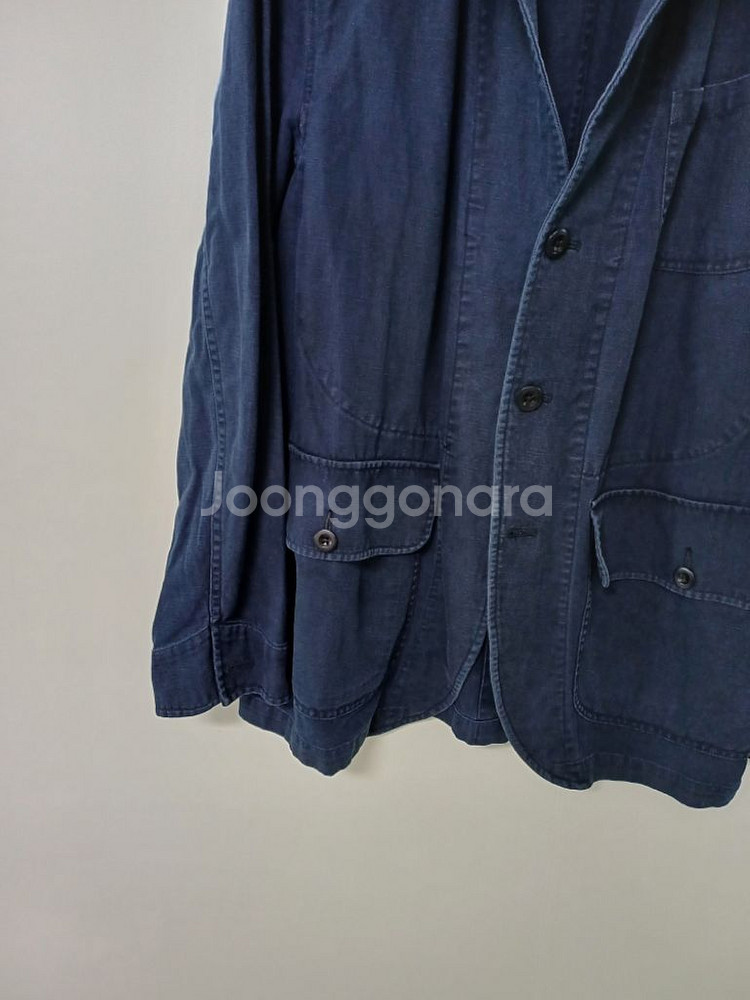 남성 폴로랄프로렌 데님워싱 면.린넨 자켓 (네이비105--3