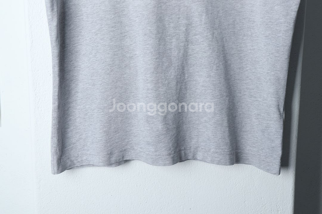 (S) 타미힐피거 반팔 티셔츠 작은이염 그레이--3