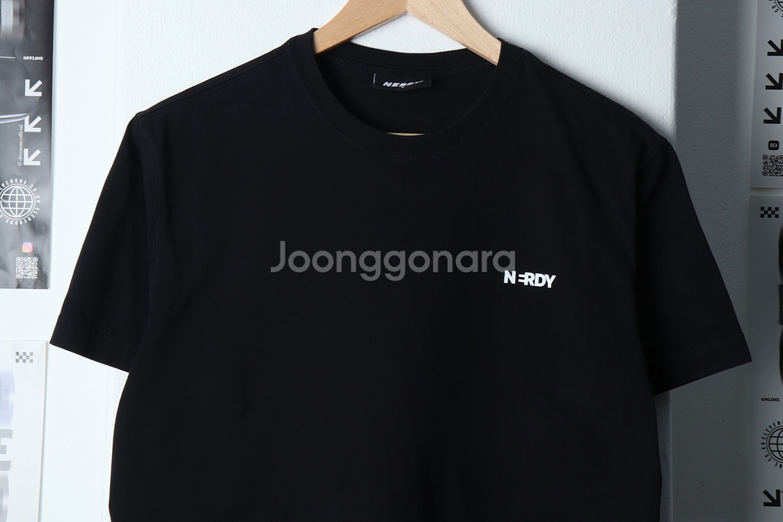 (S) 널디 반팔 티셔츠 블랙 올드스쿨--2