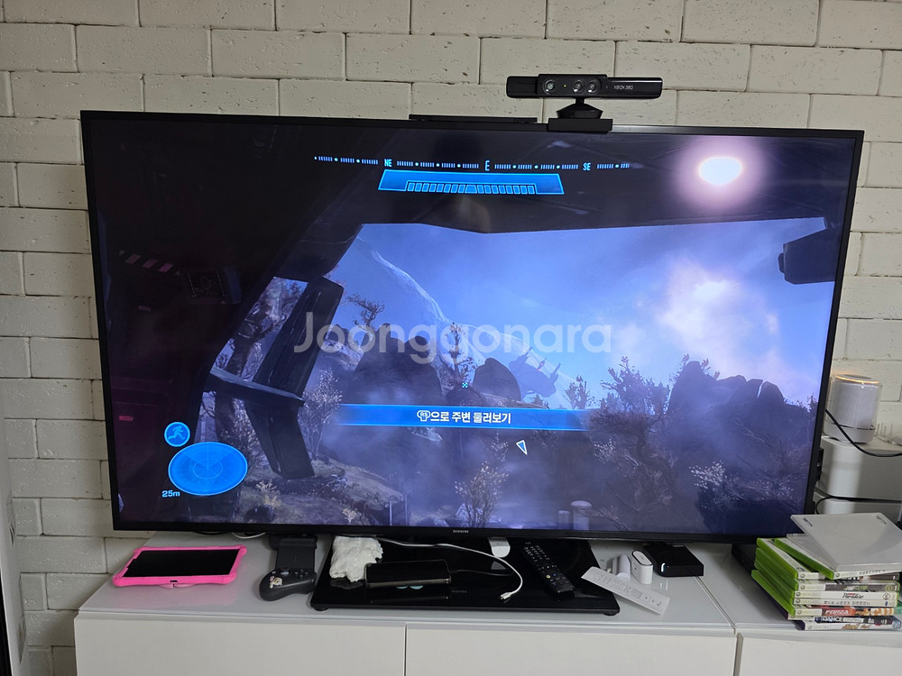 XBOX360S+키넥트+패드2개+게임10개 팝니다.--0