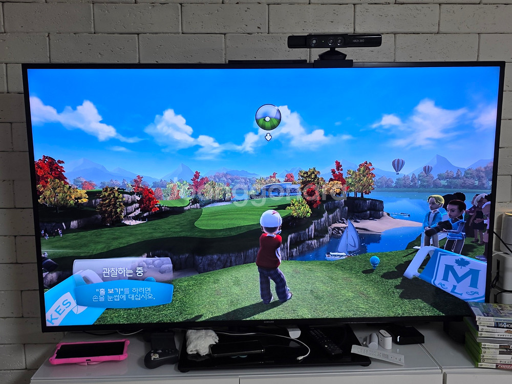 XBOX360S+키넥트+패드2개+게임10개 팝니다.--1