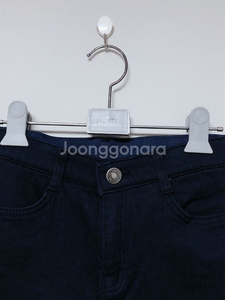 (S) 블랑오브 속밴딩 슬림 일자 팬츠 네이비 두번 착--4