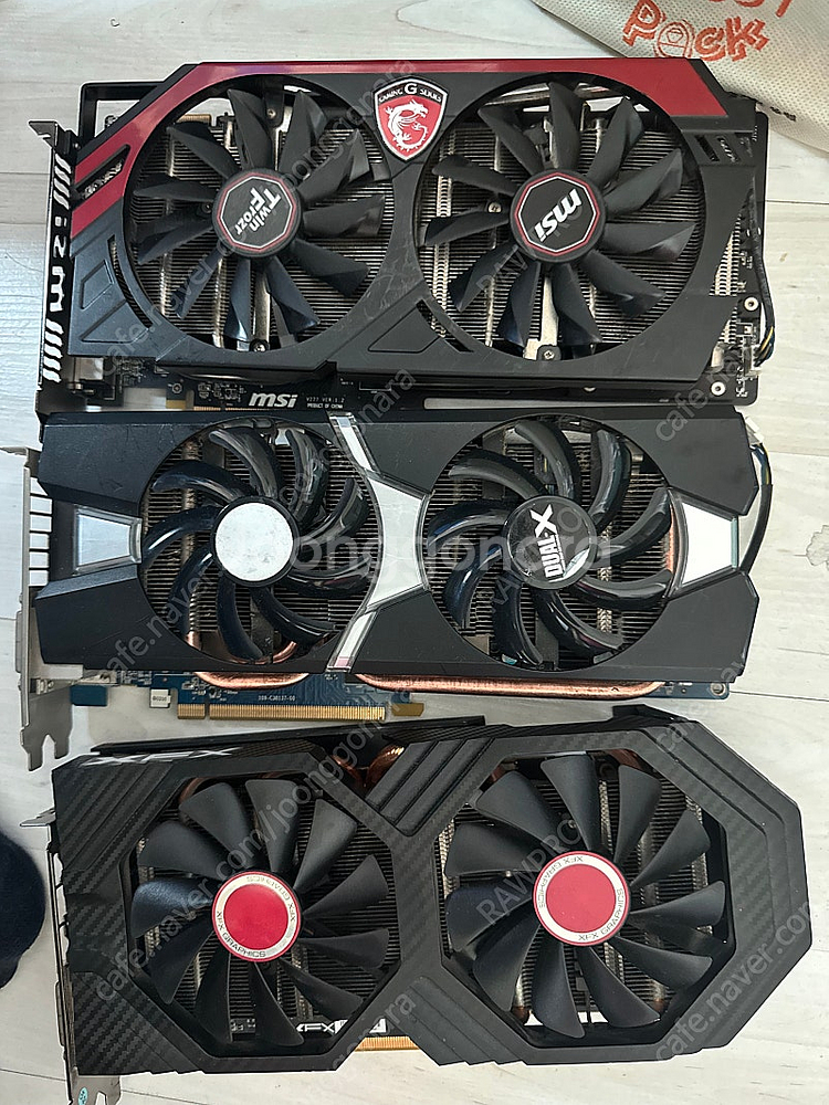 그래픽카드 고장품 부품용 xfx rx580 msi--0
