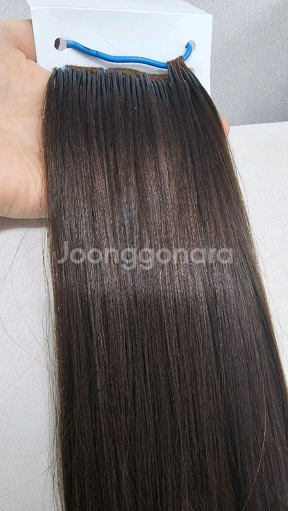 어두운초코브라운 붙임머리 20인치--0