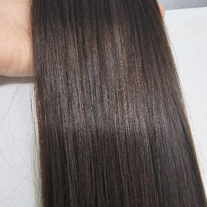 어두운초코브라운 붙임머리 20인치