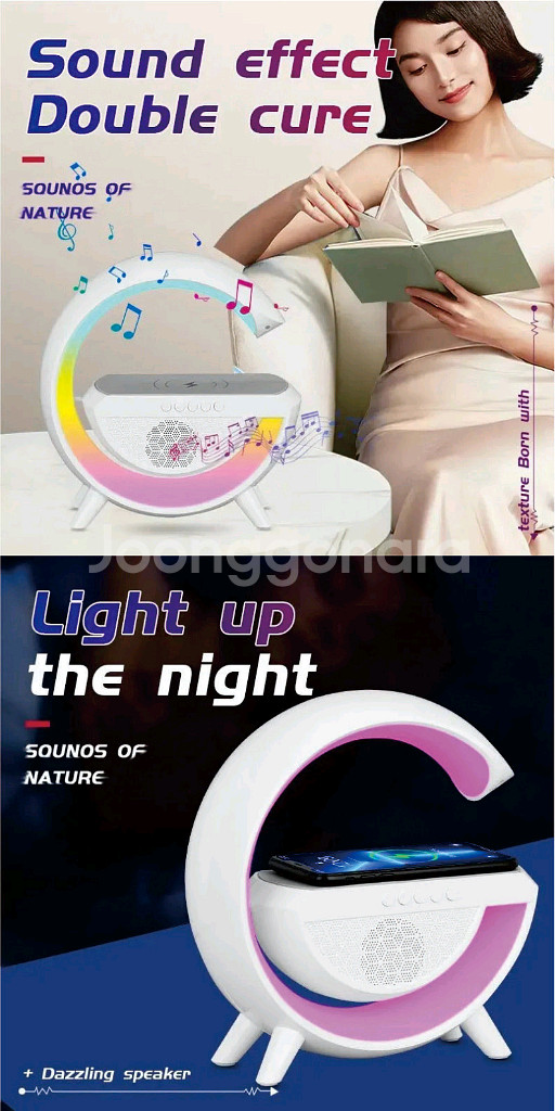 BT2301 무선충전 RGB 블루투스 스피커--1