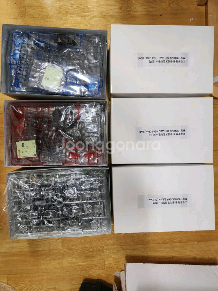 mg 자쿠f2 블루클리어+레드클리어+클리어 판매합니다--0